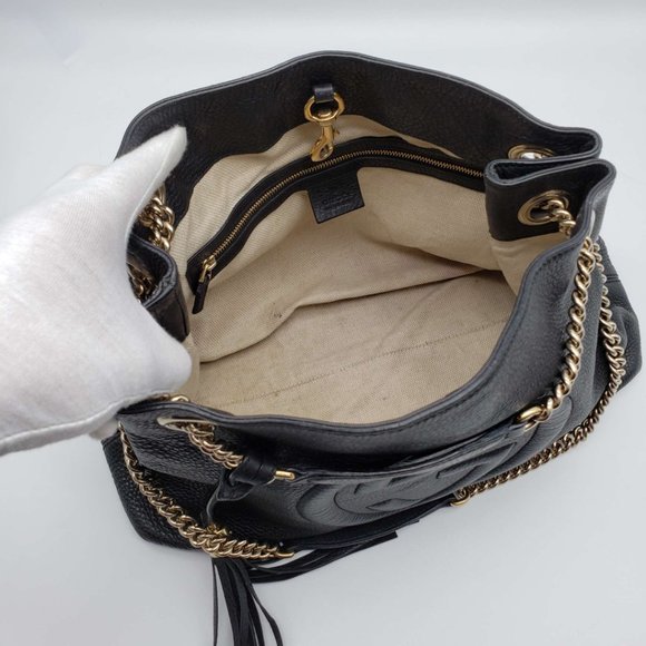 100% Authentic Gucci GG Soho on Chain Medium Shoulder Bag - Picture 10 of 16